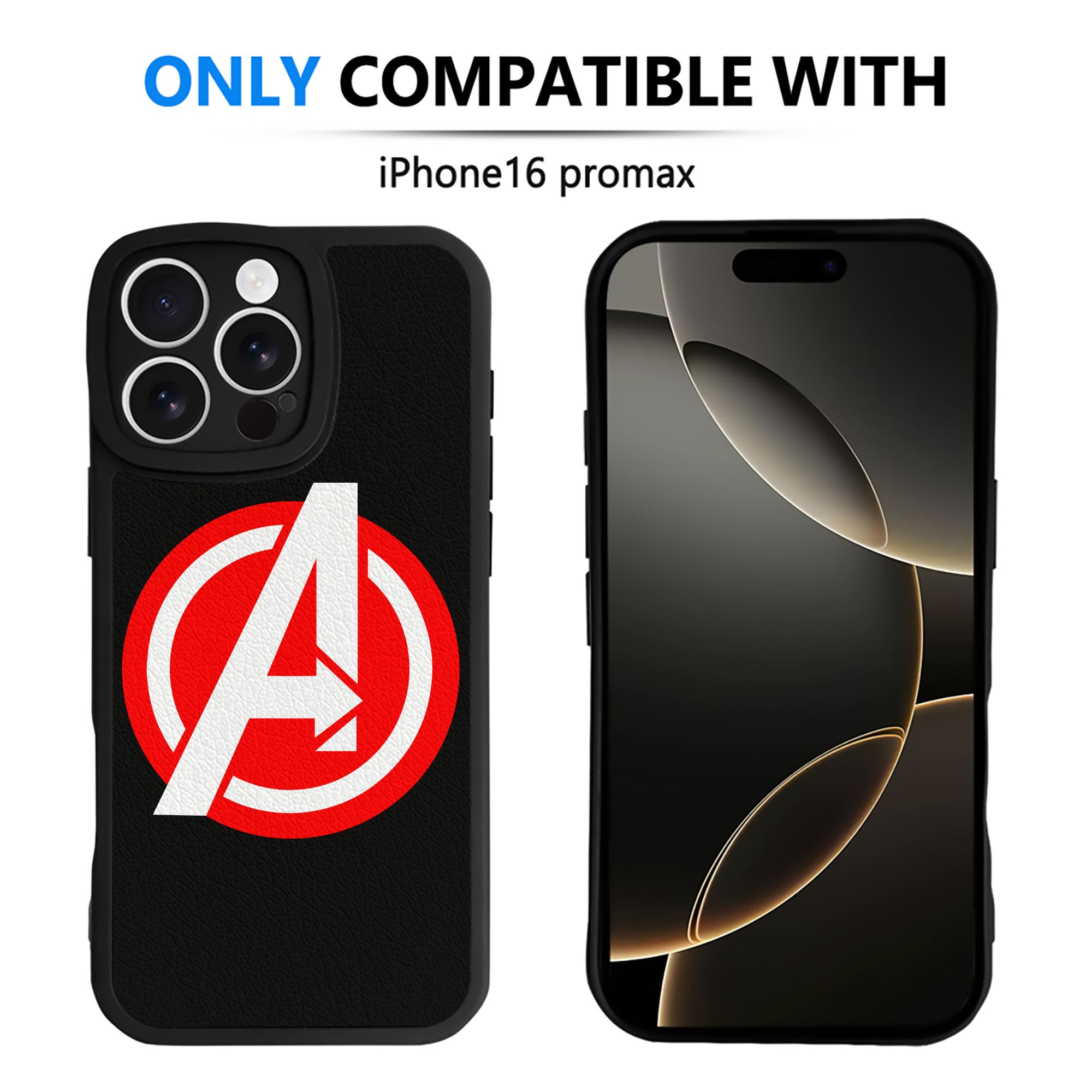（画像用） アベンジャーズ The Avengers 【iPhone 16シリーズ対応】シリコンスマホケース（レザー調） 材質：シリコン